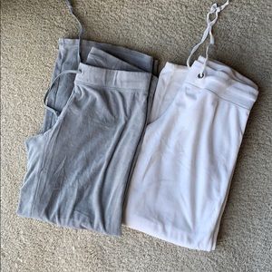 Velour lounge pants. 2 pairs!